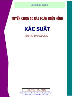 Tuyển chọn 50 bài toán điển hình về xác suất trong thi THPT quốc gia